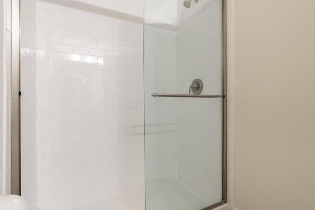 full bathroom with a shower stall