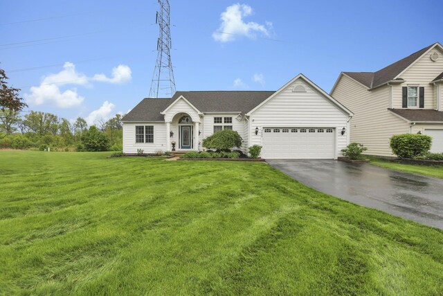 4650 Commons Park Dr, New Albany, OH 43054 - view of front of property featuring driveway, an attached garage, a front yard, and roof with shingles