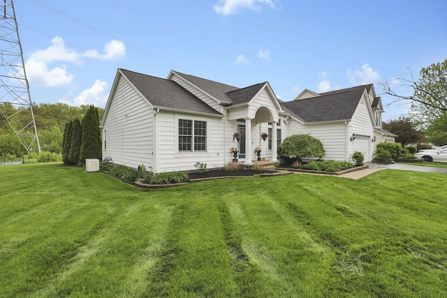 4650 Commons Park Dr, New Albany, OH 43054 - view of front facade with a front yard, roof with shingles, and concrete driveway