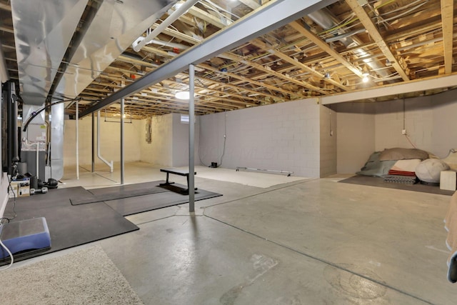 4650 Commons Park Dr, New Albany, OH 43054 - unfinished basement featuring heating unit