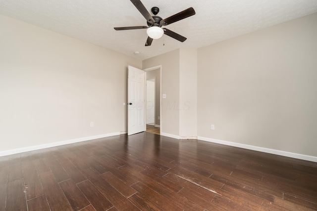 1409 Hackworth St, Columbus, OH 43207 - empty room with a ceiling fan, wood finished floors, baseboards, and a textured ceiling