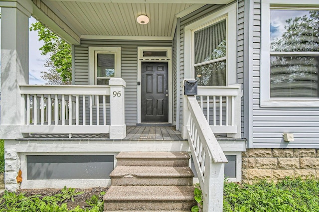 96 S Eureka Ave, Columbus, OH 43204 - view of exterior entry with covered porch