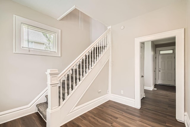 96 S Eureka Ave, Columbus, OH 43204 - staircase featuring wood finished floors and baseboards