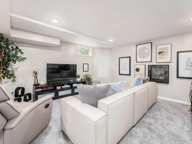 2284 Brisum Way, Hilliard, OH 43026 - carpeted living room featuring recessed lighting and baseboards