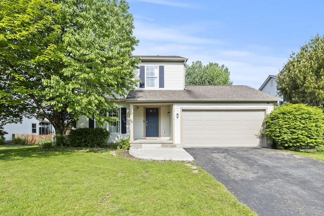 1301 Della Pl, Columbus, OH 43228 - view of front facade with asphalt driveway, an attached garage, and roof with shingles