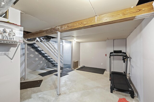 1301 Della Pl, Columbus, OH 43228 - finished basement featuring stairway