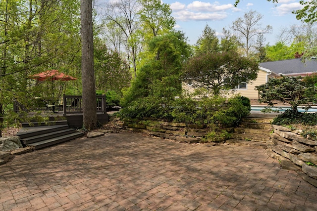 7870 Cook Rd, Plain City, OH 43064 - view of patio featuring a deck and an outdoor pool