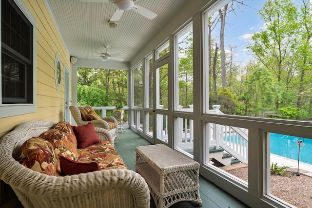 7870 Cook Rd, Plain City, OH 43064 - sunroom with a ceiling fan and healthy amount of natural light
