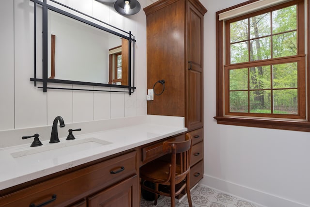 7870 Cook Rd, Plain City, OH 43064 - bathroom featuring baseboards and vanity