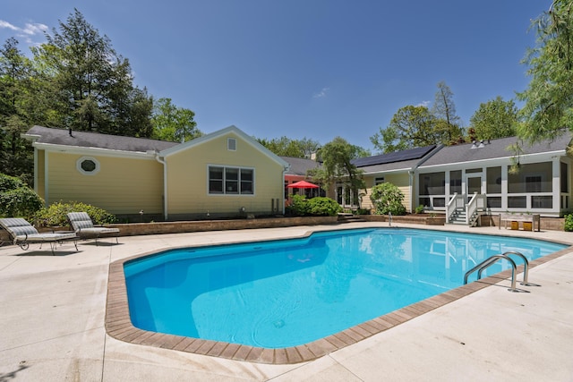 7870 Cook Rd, Plain City, OH 43064 - swimming pool with a sunroom and a patio