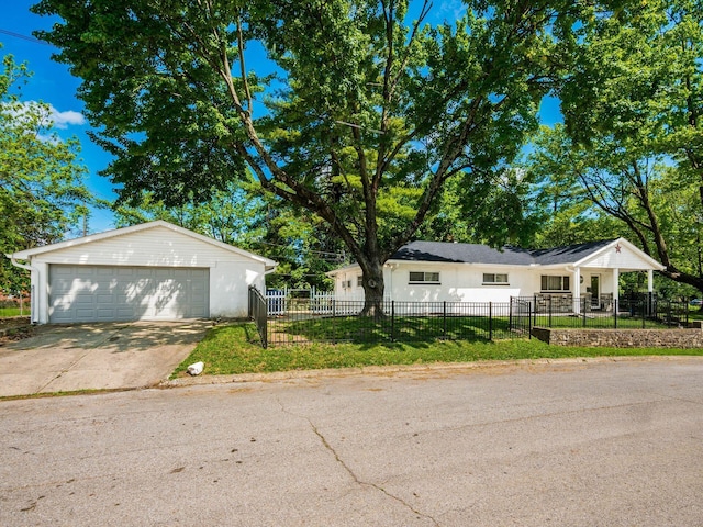 2584 E 5th Ave, Columbus, OH 43219 - single story home with a garage and a fenced front yard