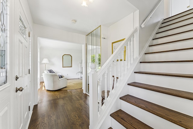 4188 Gavin Ln, Upper Arlington, OH 43220 - entrance foyer featuring stairway and wood finished floors