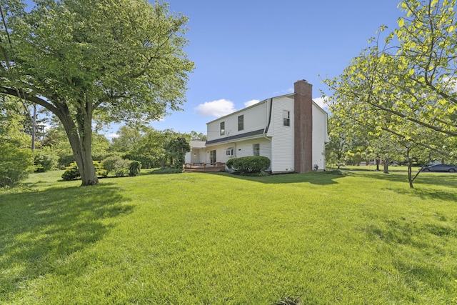 4188 Gavin Ln, Upper Arlington, OH 43220 - view of green lawn with a wooden deck