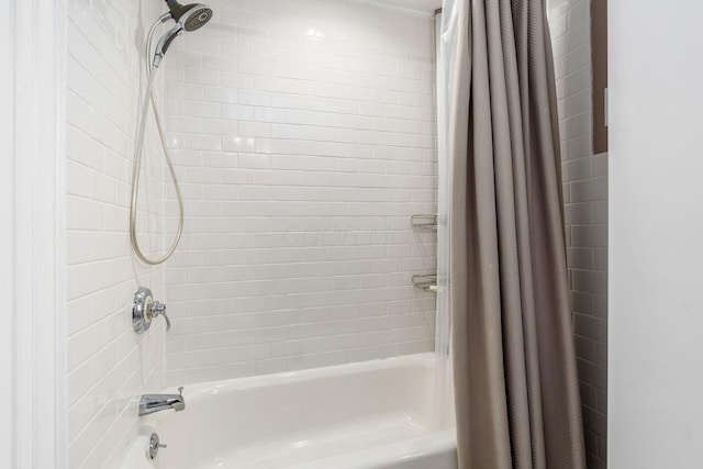full bath featuring shower / bath combo