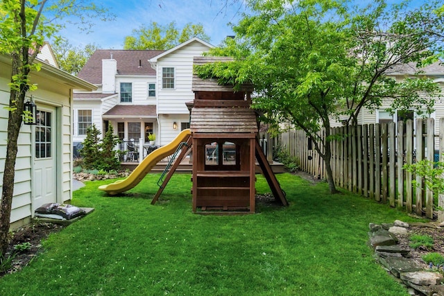 view of play area