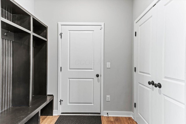 9129 Coe Dr, Plain City, OH 43064 - mudroom featuring light wood-style floors and baseboards