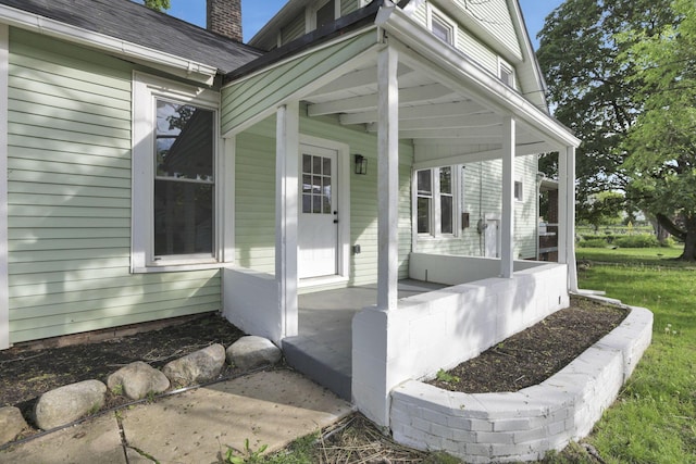 3610-3612 Grove City Rd, Grove City, OH 43123 - entrance to property with a porch and a chimney