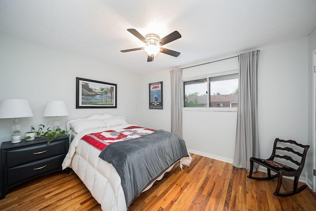 1779 Willoway Cir N, Columbus, OH 43220 - bedroom with wood finished floors, baseboards, and a ceiling fan