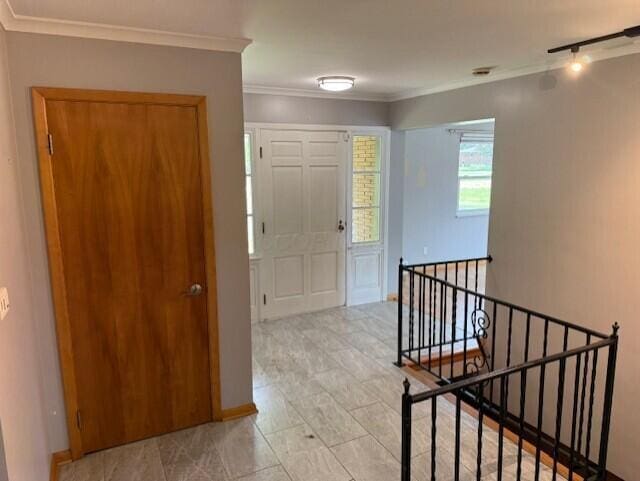 8165 Busey Rd, Pickerington, OH 43147 - foyer with ornamental molding and baseboards