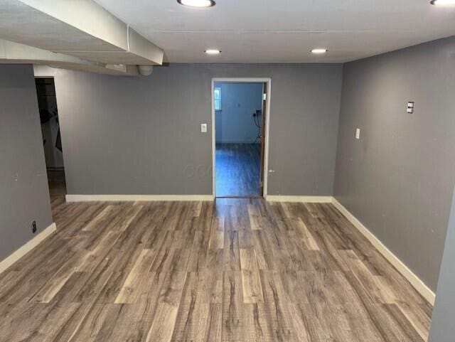 8165 Busey Rd, Pickerington, OH 43147 - unfurnished room featuring wood finished floors, baseboards, and recessed lighting
