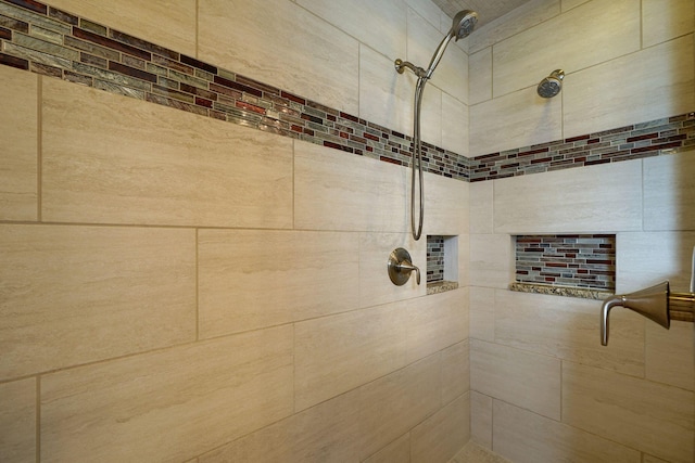 details with tiled shower