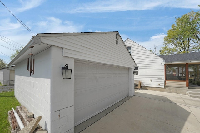 591 French Dr, Columbus, OH 43228 - garage with fence