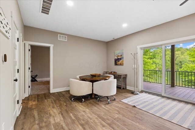 659 Natchez Ln, Sugar Grove, OH 43155 - dining room featuring wood finished floors, baseboards, and recessed lighting