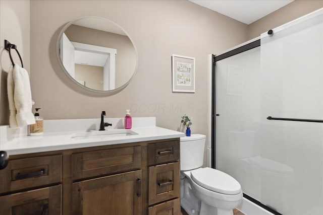 659 Natchez Ln, Sugar Grove, OH 43155 - bathroom with toilet, a stall shower, and vanity
