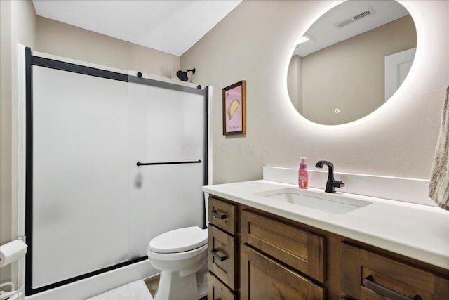 659 Natchez Ln, Sugar Grove, OH 43155 - bathroom with a stall shower, toilet, and vanity