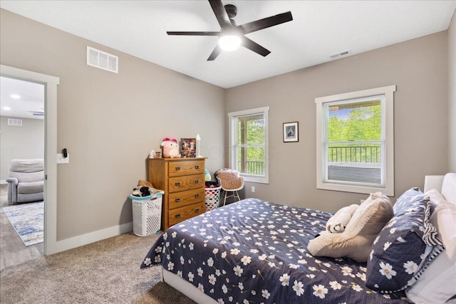 659 Natchez Ln, Sugar Grove, OH 43155 - bedroom featuring carpet flooring, baseboards, and a ceiling fan