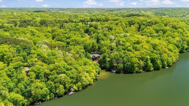 659 Natchez Ln, Sugar Grove, OH 43155 - aerial view of a heavily wooded area and a large body of water