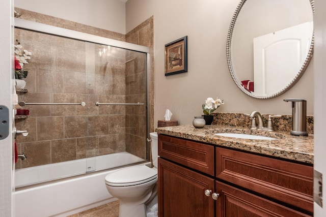 5464 Slater Rdg, Westerville, OH 43082 - bathroom with toilet, enclosed tub / shower combo, and vanity