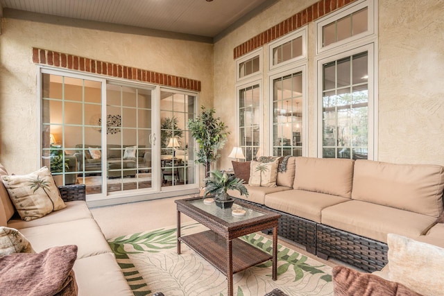 5464 Slater Rdg, Westerville, OH 43082 - sunroom featuring a textured wall and carpet