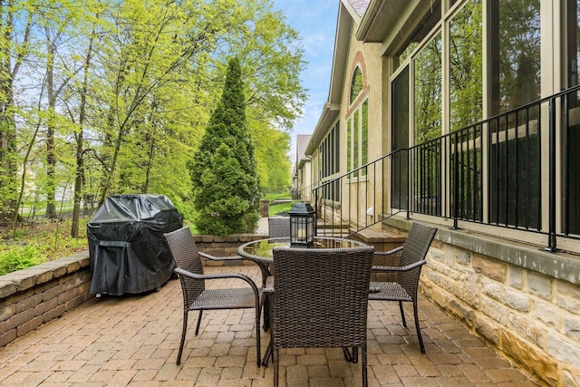 5464 Slater Rdg, Westerville, OH 43082 - view of patio / terrace with area for grilling and outdoor dining area