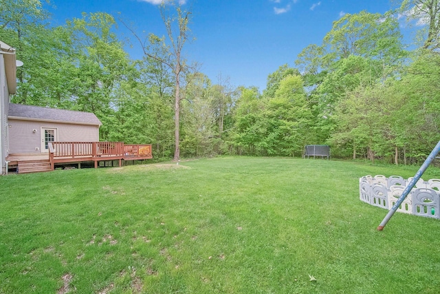 12094 Beech Tree Ct S, Thornville, OH 43076 - view of grassy yard with a wooden deck