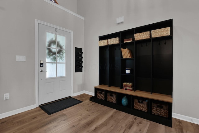 4215 Mack Ct, Powell, OH 43065 - mudroom with baseboards and wood finished floors