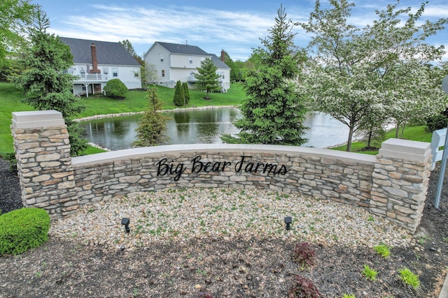 4215 Mack Ct, Powell, OH 43065 - community sign with a water view and a yard