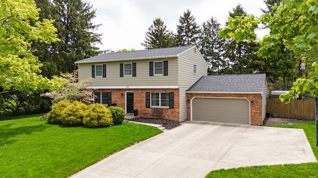 1211 Darcann Dr, Columbus, OH 43220 - colonial-style house featuring an attached garage, brick siding, and driveway