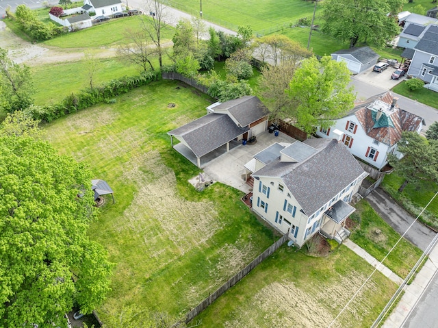 aerial view of residential area