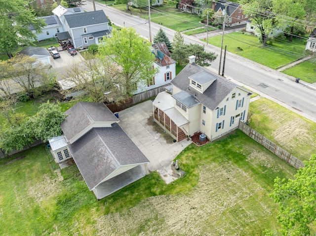 aerial view of residential area