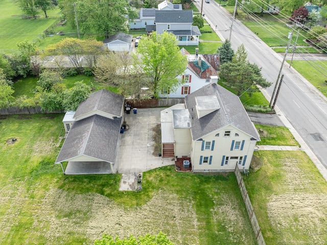 view from above of property