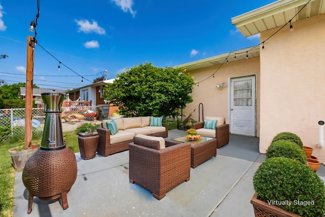 1825 Ormond Ave, Columbus, OH 43224 - view of patio featuring fence and an outdoor living space