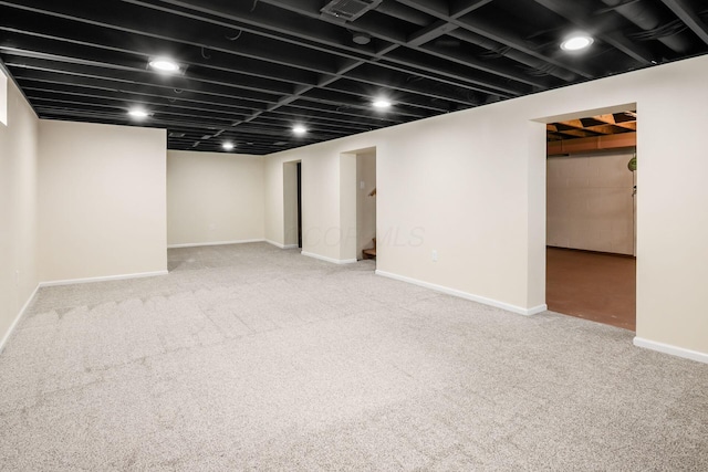 1825 Ormond Ave, Columbus, OH 43224 - finished below grade area with carpet flooring and baseboards