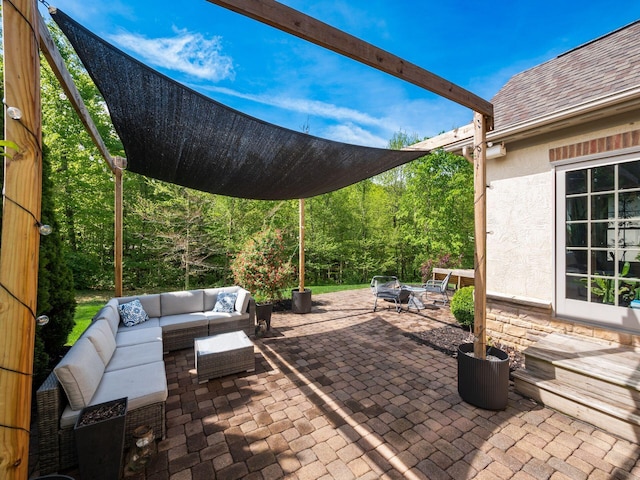 9378 Pine Creek Dr, Powell, OH 43065 - view of patio / terrace with an outdoor living space
