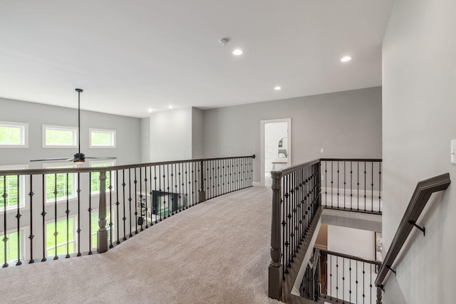 9378 Pine Creek Dr, Powell, OH 43065 - hallway featuring carpet and recessed lighting