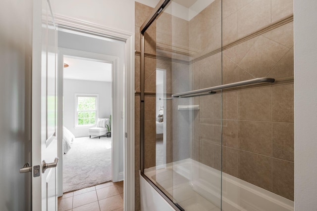 9378 Pine Creek Dr, Powell, OH 43065 - ensuite bathroom with a shower with shower door and tile patterned floors