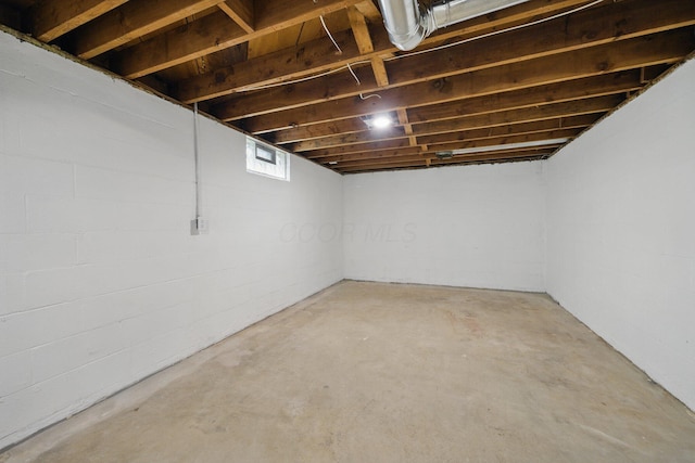 view of basement