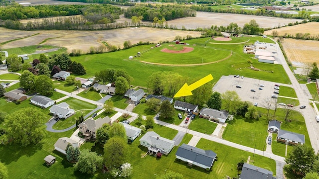 255 S Preston St, Centerburg, OH 43011 - aerial view of property and surrounding area featuring nearby suburban area
