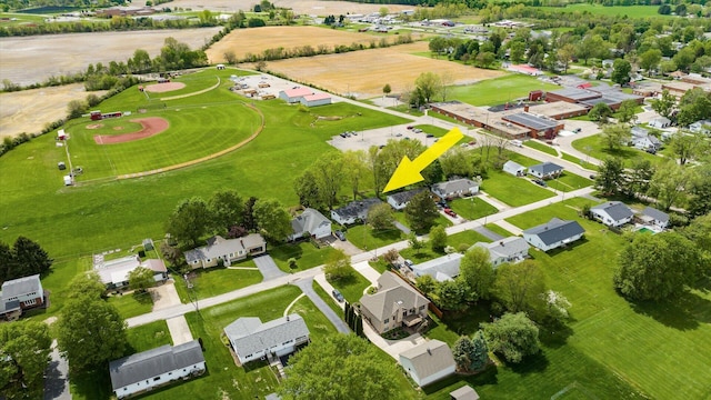 255 S Preston St, Centerburg, OH 43011 - aerial view of property's location with nearby suburban area