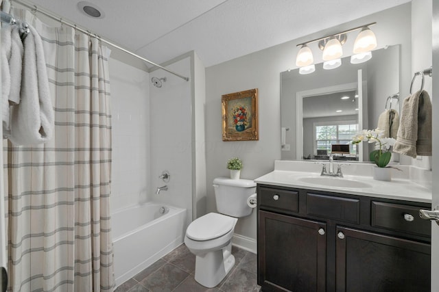 6678 Trinity Mist Way, Delaware, OH 43015 - full bath featuring toilet, vanity, shower / tub combo, and tile patterned flooring